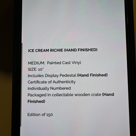 Alec Monopoly Ice Cream Richie Sculpture Figure Hand Finished Edition #'d /150 - Picture 7 of 7